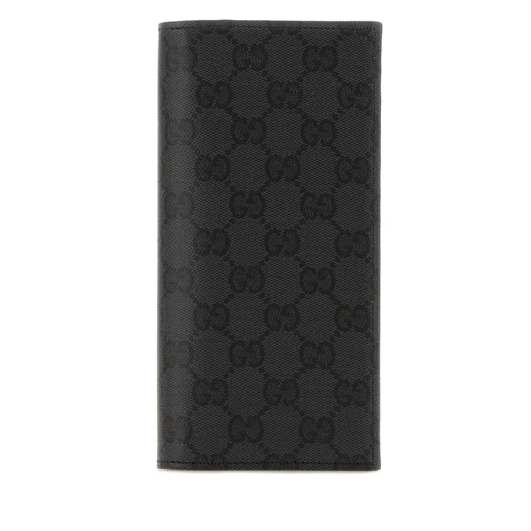 Gucci Gg Canvas Wallet Blackblack Exterior: Fabric Portafogli - Men