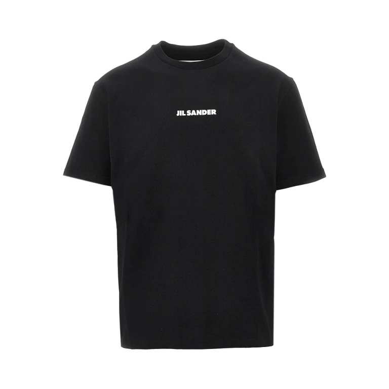T-shirt Jil Sander en coton à col rond avec logo imprimé