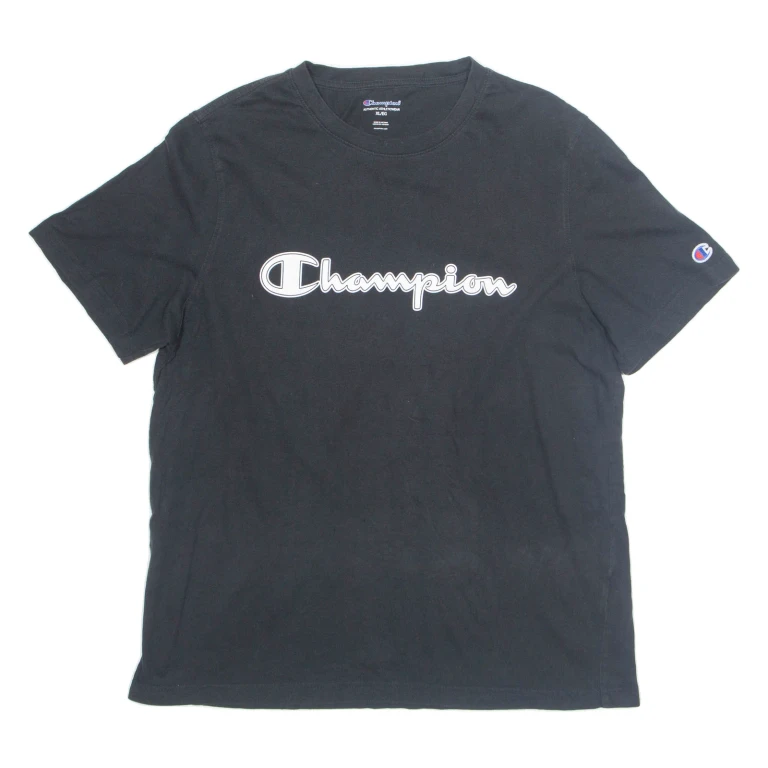 CHAMPION Mens T-Shirt Black XL