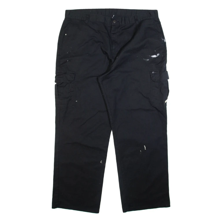 DICKIES Cargo Mens Trousers Black Regular Straight W40 L32