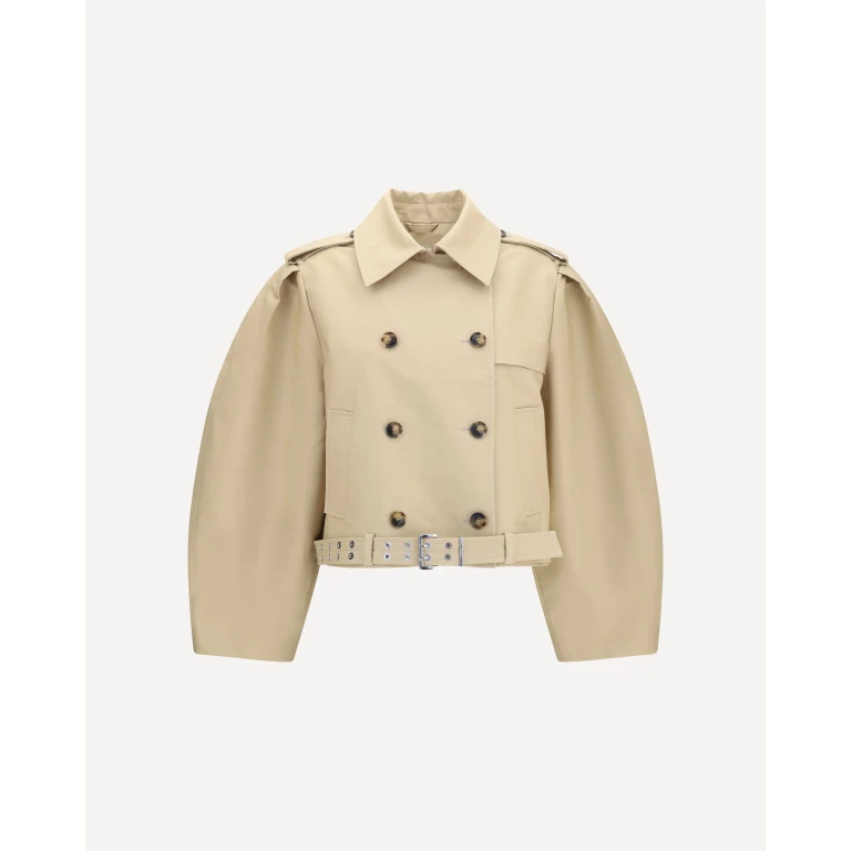 GANNI Double-breasted belted Jacket Female 36
