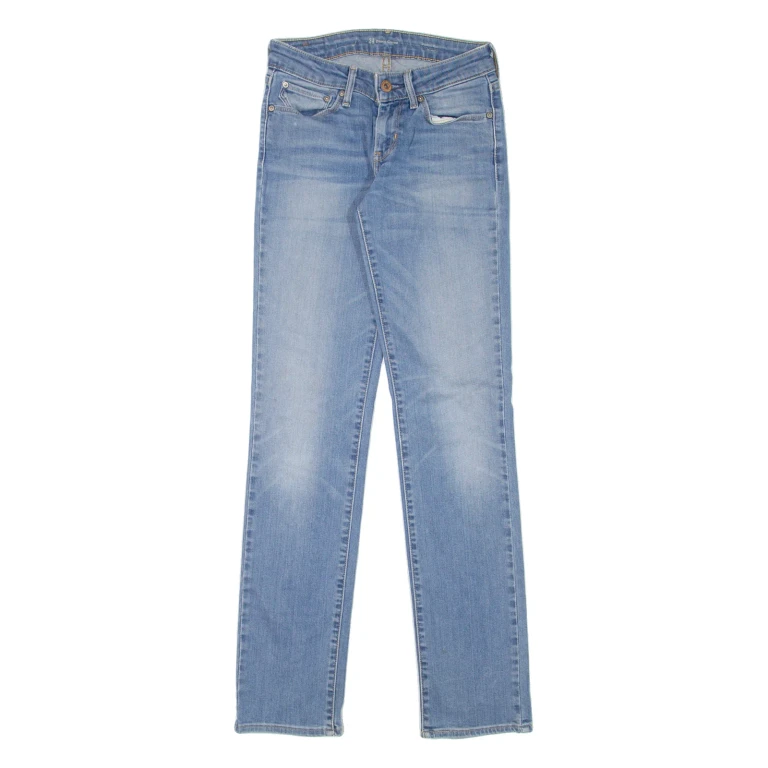 LEVI'S Modern Rise Womens Jeans Blue Regular Straight Stone Wash W24 L32