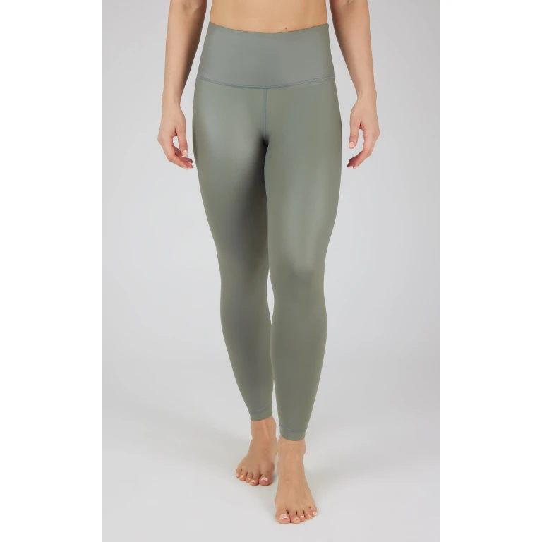 Interlink Faux Leather High Waist Cire 7/8 Ankle