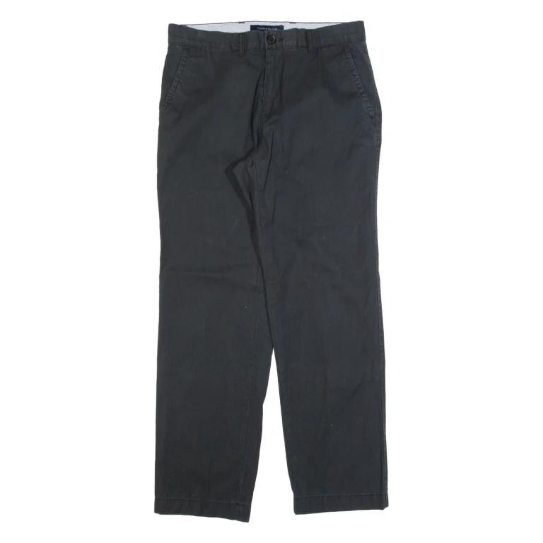 TOMMY HILFIGER Chino Mens Trousers Black Regular Straight W30 L30