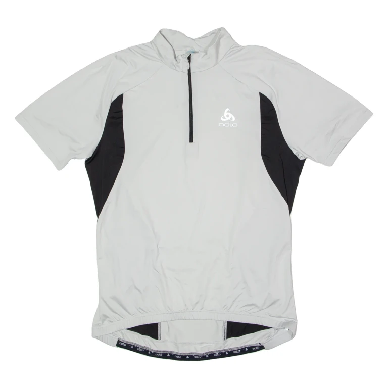 ODLO Cycling Mens Jersey Grey 1/4 Zip XL