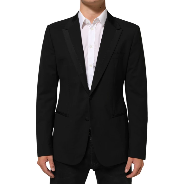 Dolce & Gabbana Black Wool 2 Buttons Suit Men Jacket Blazer 03+se+wv - Men