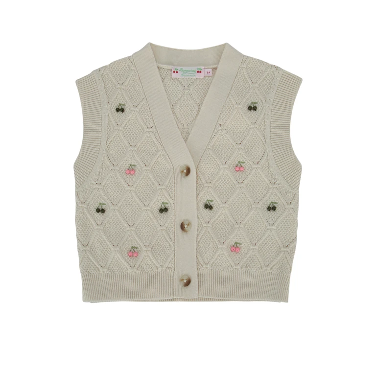 Bonpoint Rtw Upb Ecru Laine Coton Maglieria