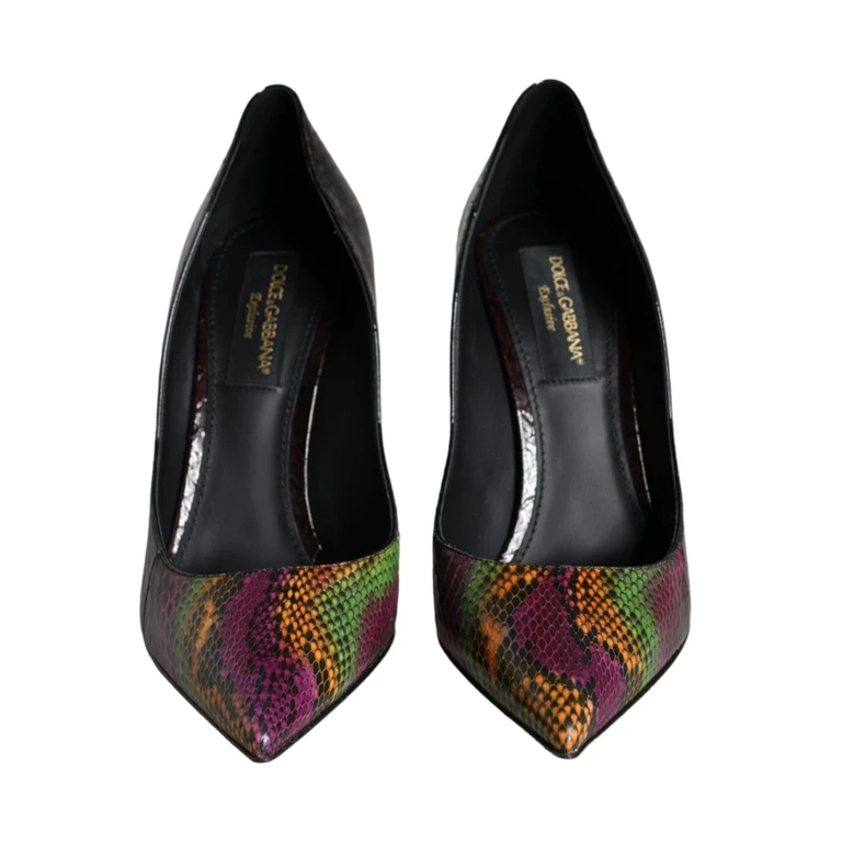 Dolce & Gabbana Multicolor Exotic Leather Heels Pumps Shoes - Women