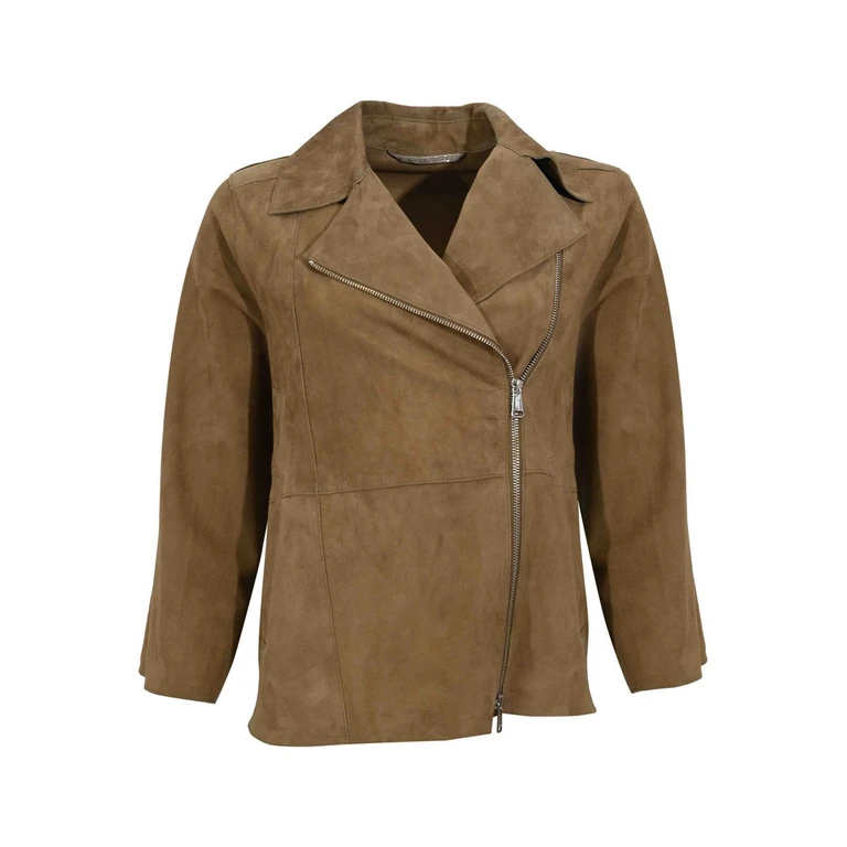 Blouson En Cuir - Vert (GAIA037)