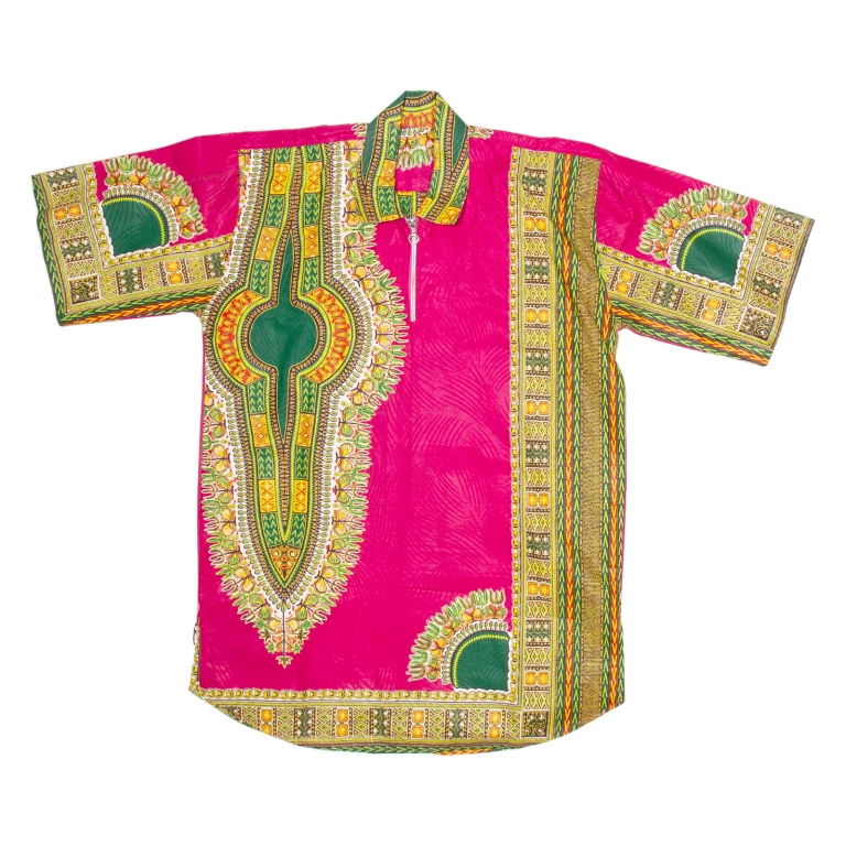 Mens Shirt Pink Crazy Pattern L