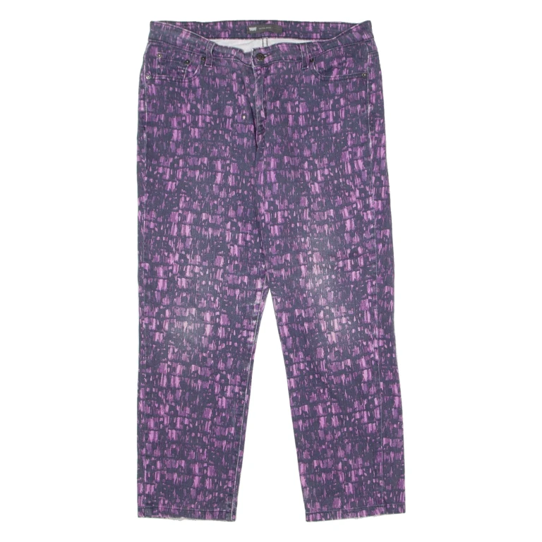 LEVI'S Mid Rise Womens Trousers Purple Regular Skinny W34 L26
