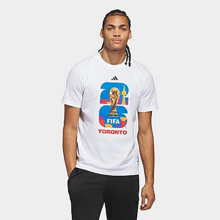adidas Men's Soccer FIFA World Cup 26 Host City Toronto Graphic T-Shirt in White Size: Small