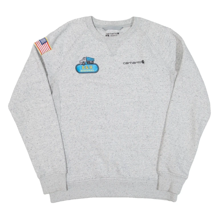 CARHARTT Relaxed Fit B&h Disposal Womens Sweatshirt Grey USA M