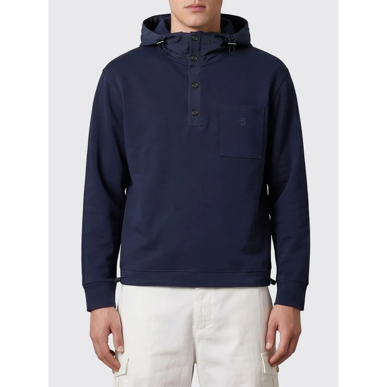 Sweatshirt Men color Blue (BMW291UCT9613777)