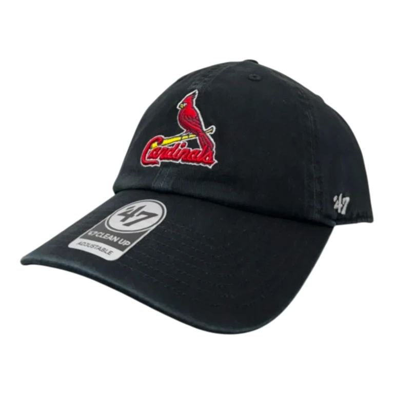 Clean Up St. Louis Cardinals Strapback Hat - Black Adjustable Cap