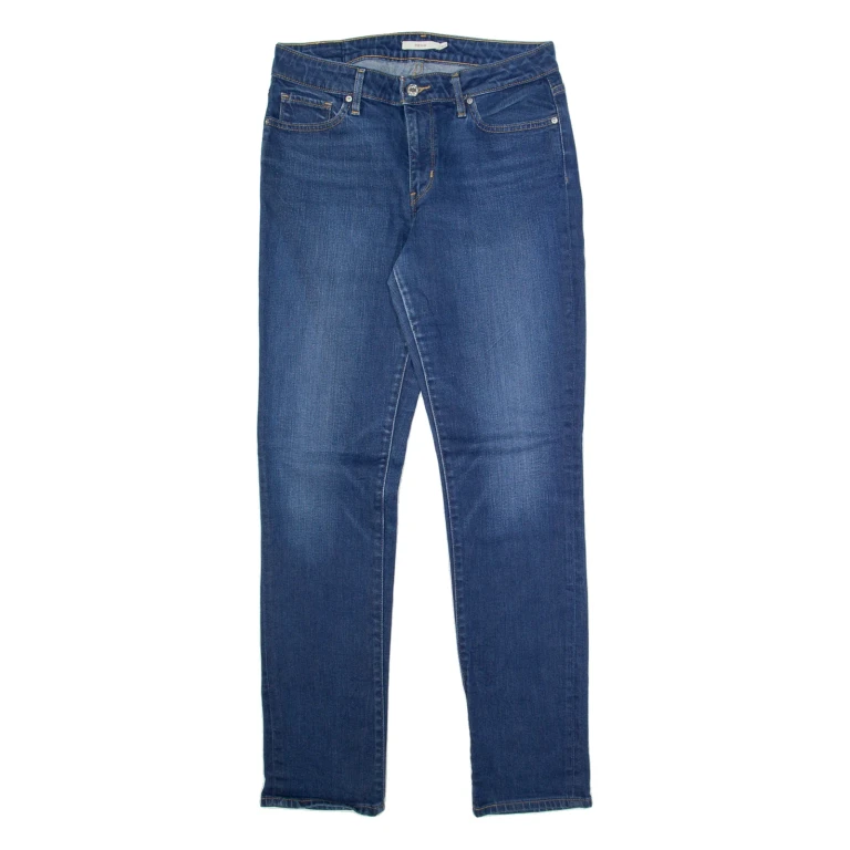 LEVI'S 721 Womens Jeans Blue Slim Tapered Stone Wash W29 L32