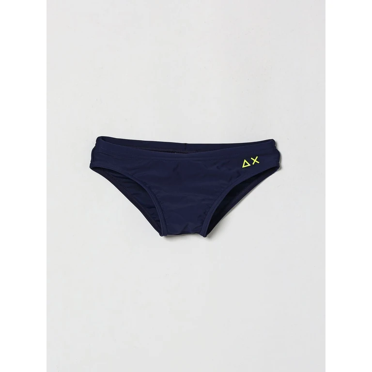 SUN68 Boy's Contrasting Logo Nylon Swim Briefs (H3533207)