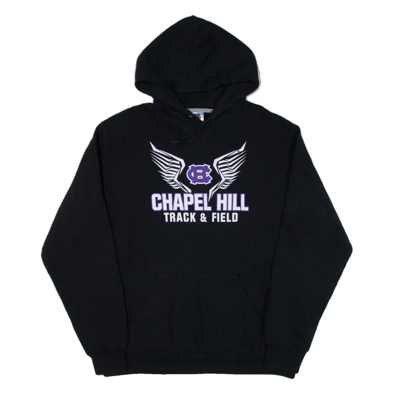 RUSSELL ATHLETIC Chapel Hill Track And Field Mens Black Hoodie USA L
