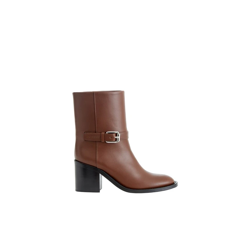 Brown Leather Ankle Boots - Women