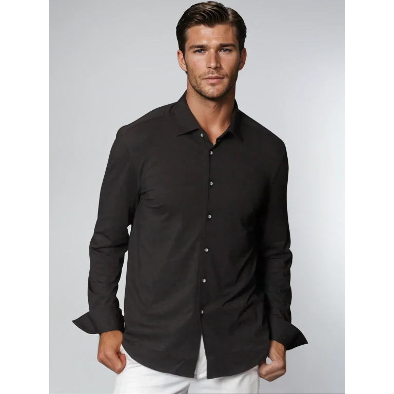 Cinqo 'Single Shot' Long Sleeve Shirt - Black