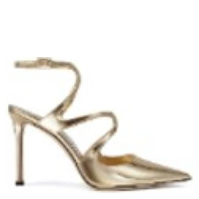 Azia 75 Gold Leather Pumps