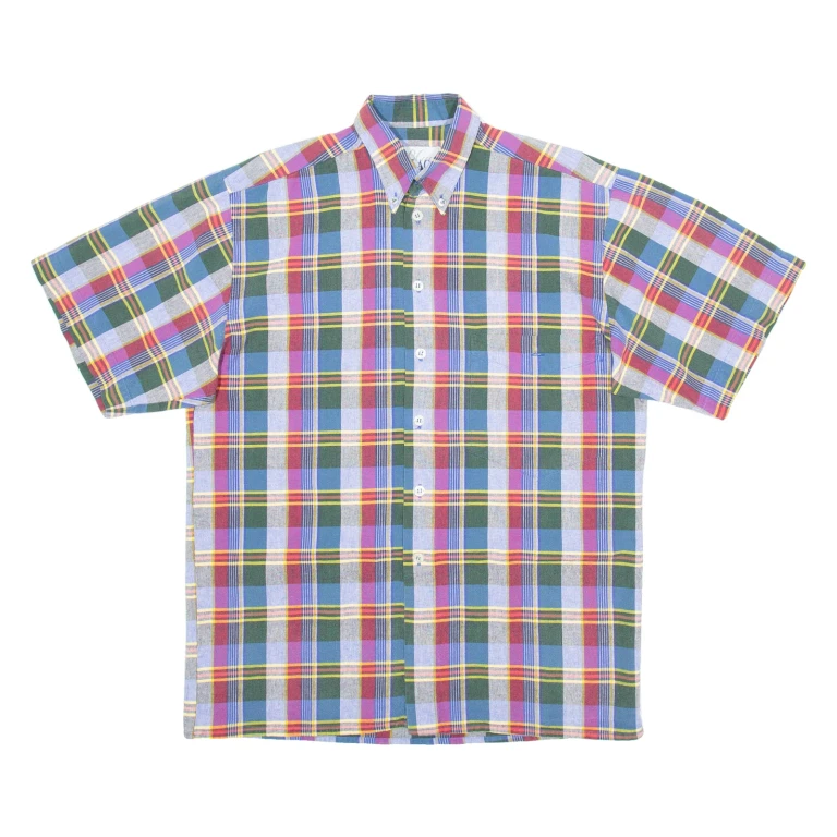 BLUE PALACE Mens Shirt Blue Check Long Sleeve S
