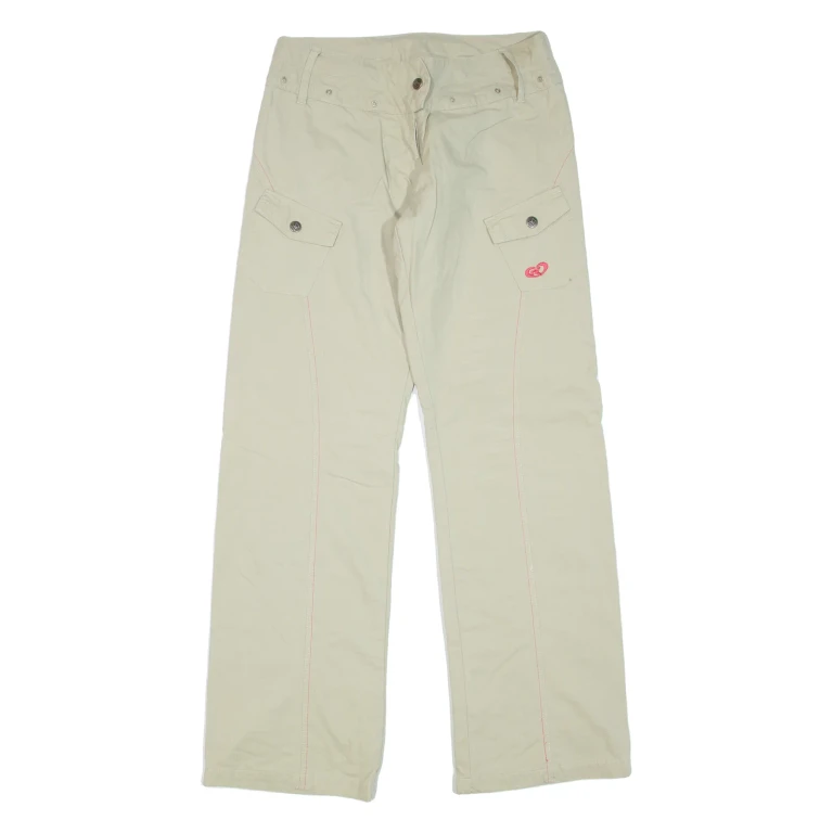 Womens Trousers Beige Regular Straight W28 L31