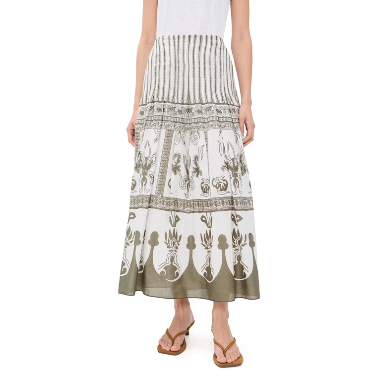 Cleobella Tara Ankle Skirt Sable Print L