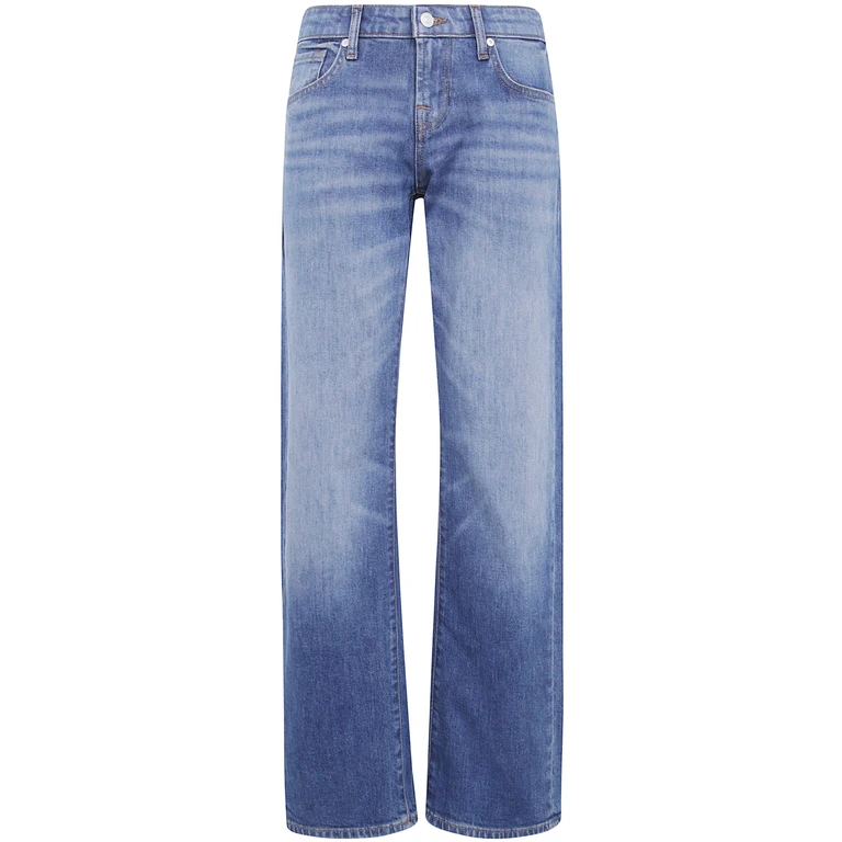 Jeans Gamba Larga "Belted Low Straight Wide Leg