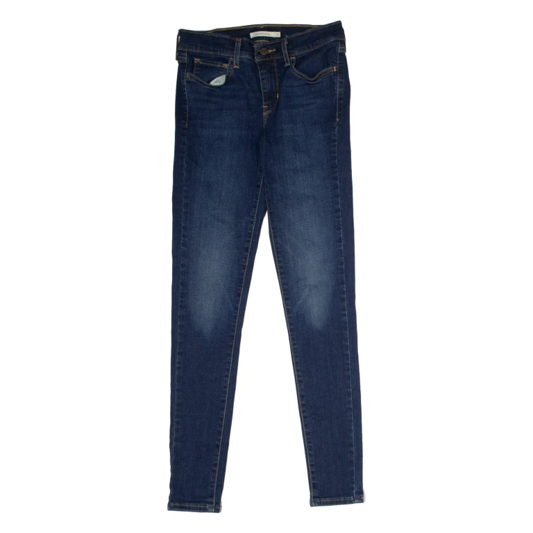 LEVI'S 710 Super Womens Jeans Blue Regular Skinny Stone Wash W27 L30