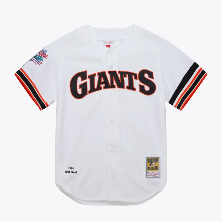 Men's MLB Home World Series Jersey Giants 1989 Willie Clark