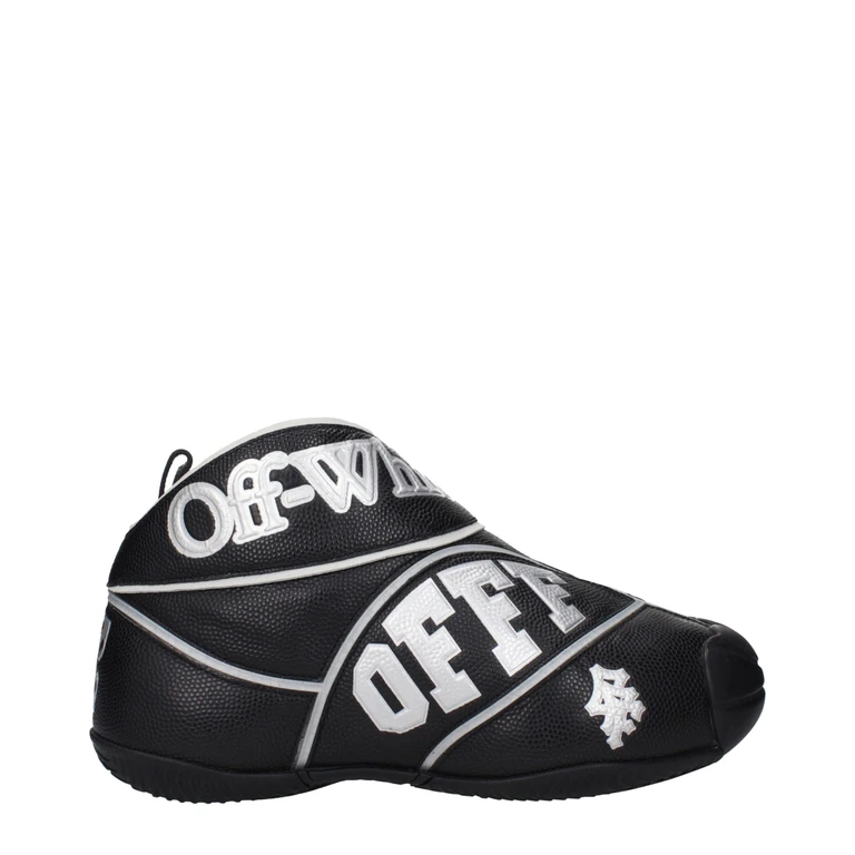 Off-White Black Leather High Top Sneakers - Men