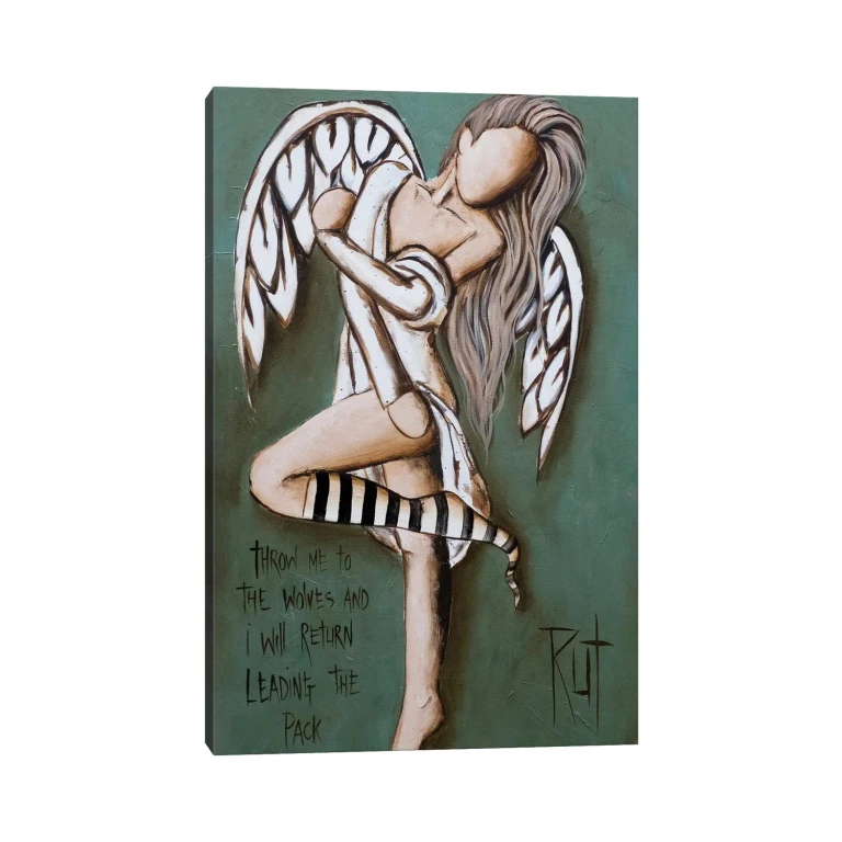 Throw Me To The Wolves by Ruth's Angels - Canvas Gallery Wrap