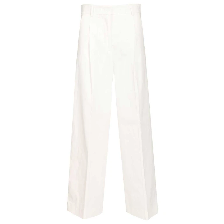 Weekend Max Mara Gabardine trousers White Cotone - Women