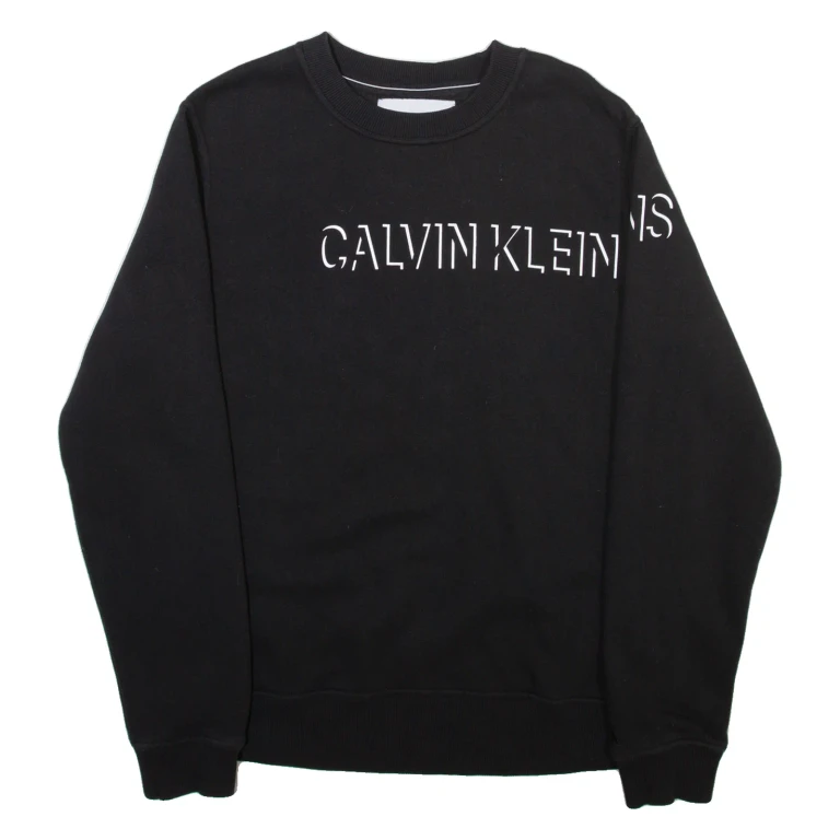 CALVIN KLEIN JEANS Mens Sweatshirt Black L