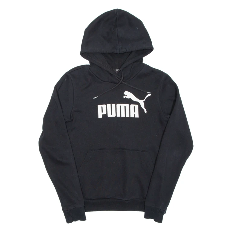 PUMA Womens Black Hoodie Pullover UK 10