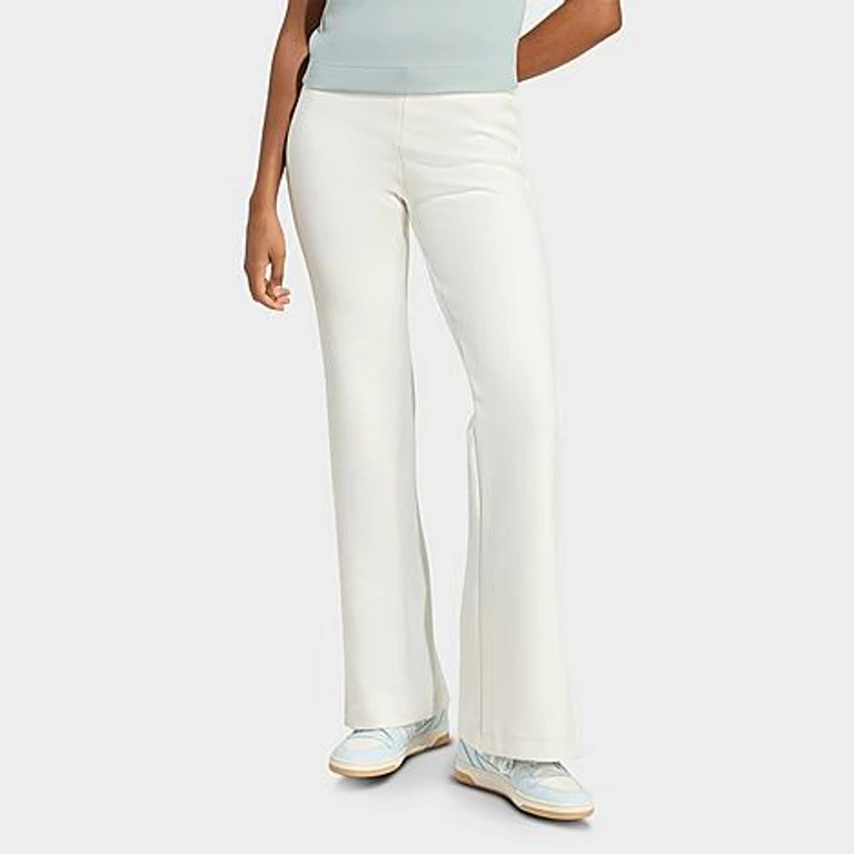 adidas Women's Sportswear Soft Lux Flared Pants in Off White Size: XS