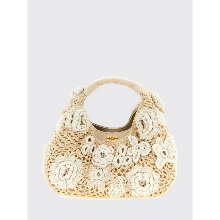 Sac à main Ganni Mini Hobo Crochet Blanc