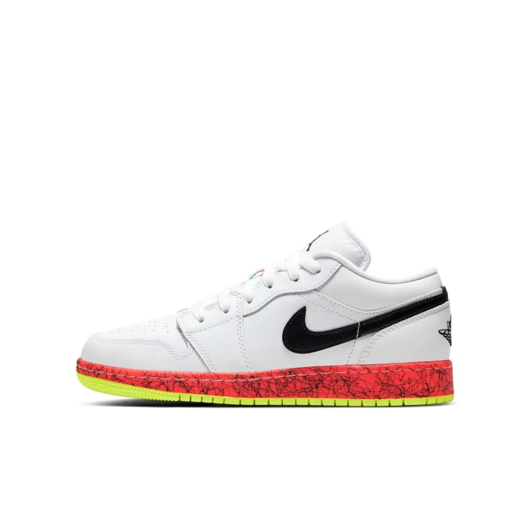 Grade School Retro 1 Low 'Multi-Color Midsoles White' Gs Sneakers