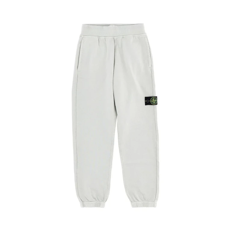 Pantaloni della tuta Stone Island in cotone biologico con badge logo (Bambini 8 anni)