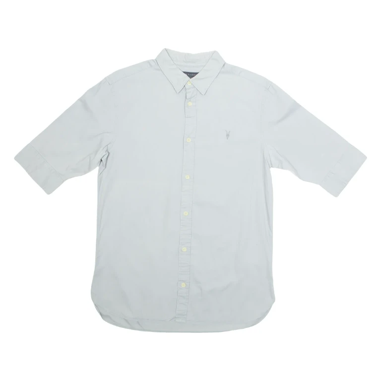 ALL SAINTS Mens Plain Shirt Grey S