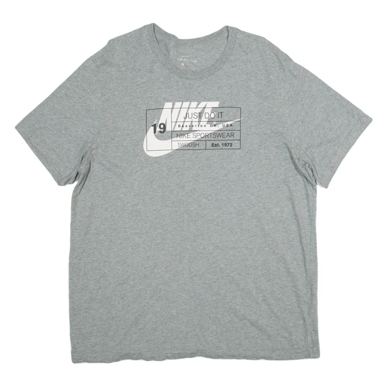 NIKE Womens T-Shirt Grey XL