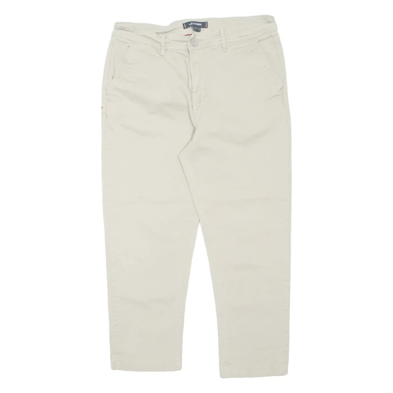 KANGOL Chino Mens Trousers Beige Regular Tapered W30 L23
