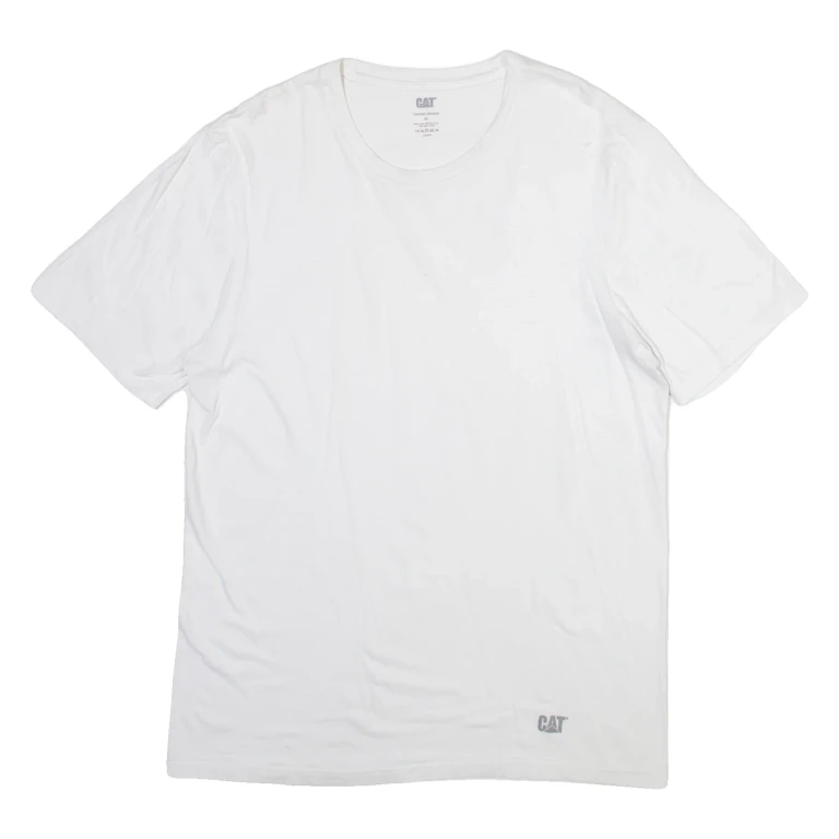 CAT Mens T-Shirt White XL