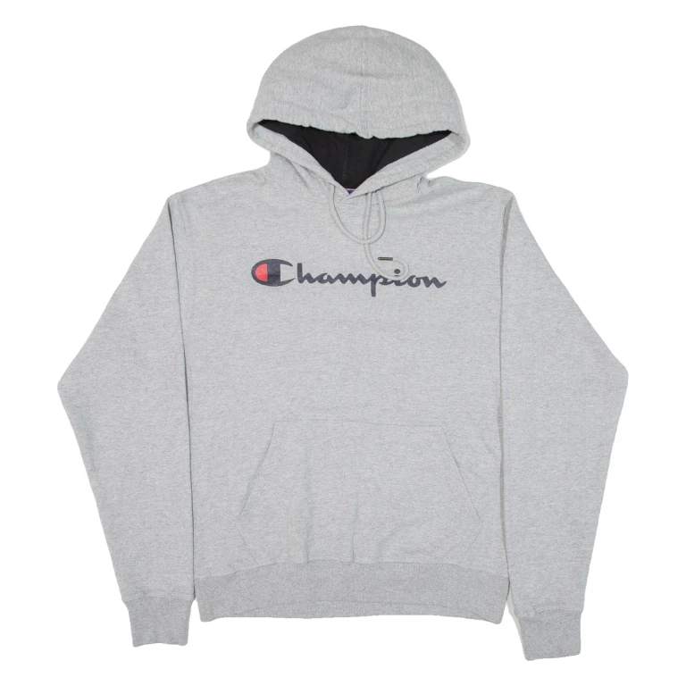 CHAMPION Mens Grey Hoodie M