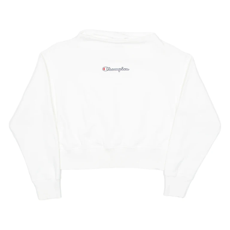 CHAMPION Cropped Womens Sweatshirt White M