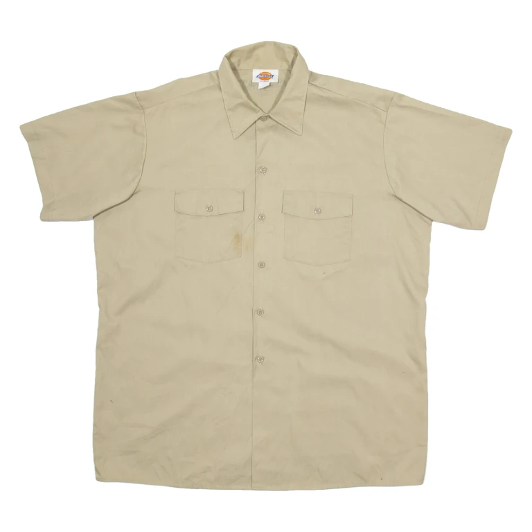 DICKIES Workwear Mens Plain Shirt Brown XL