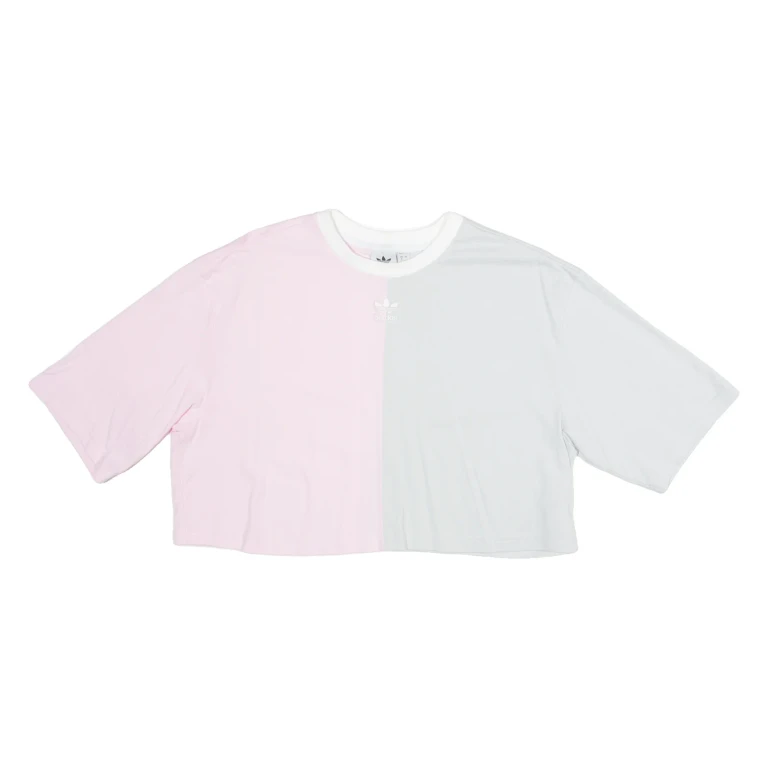 ADIDAS Crop Womens T-Shirt Grey UK 8