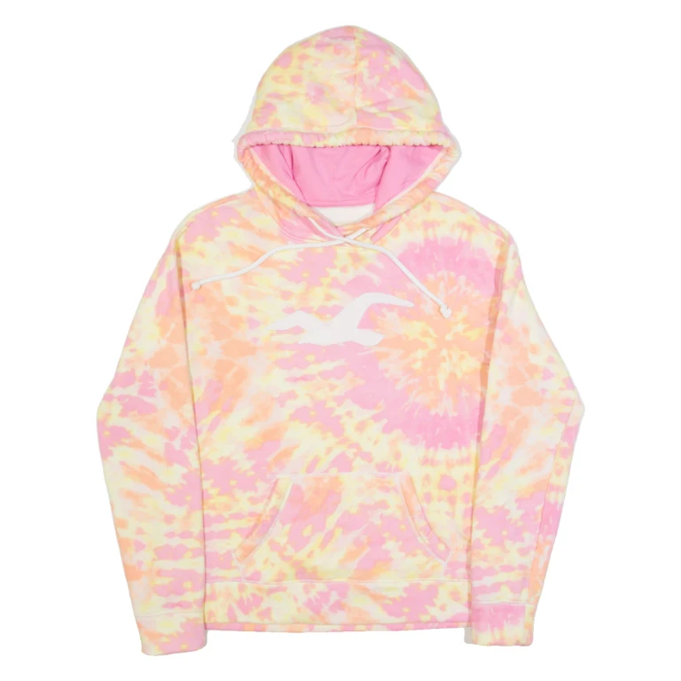 HOLLISTER Tie-Dye Womens Pink Hoodie S