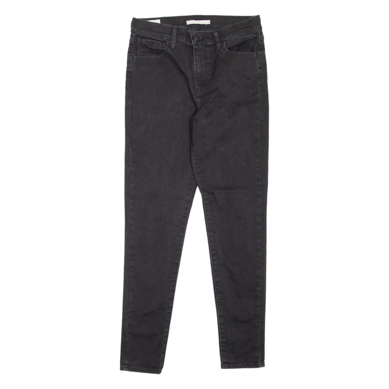 LEVI'S 720 High Rise BIG E Womens Jeans Black Slim Skinny W29 L28